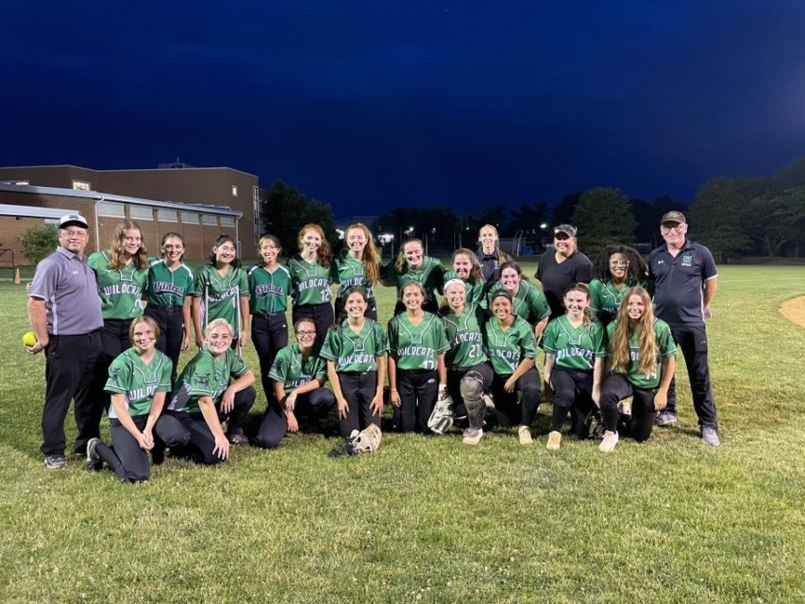 The+2020-21+WJ+Softball+team+poses+for+a+photo+after+defeating+Whitman+5-3+in+the+second+round+of+the+playoffs.+They+host+Wootton+Friday+evening+for+the+regional+championship.++