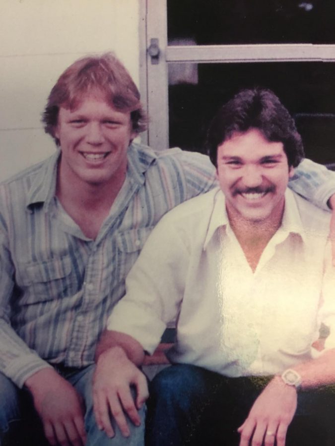 Athletic Director Tom Rogers (right) with his late brother, Keith.