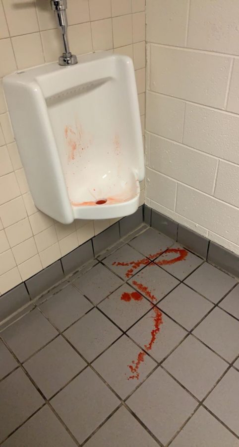 Kool-Aid can be seen again but in a different bathroom. Both instances occurred on Friday, Sept. 17.