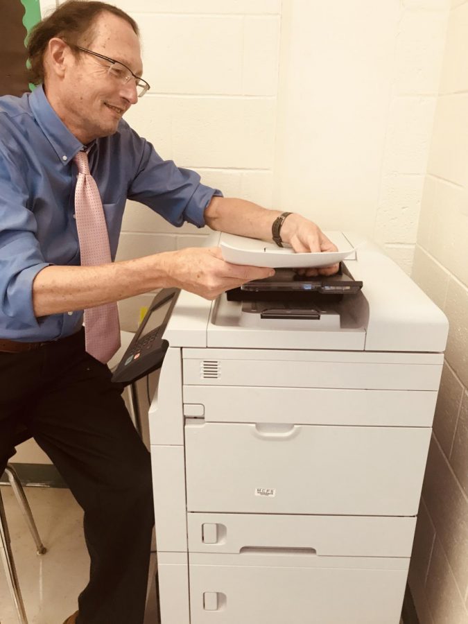 WJ copy machine sits with no paper as the county experiences a paper shortage. With this new reality, teachers and students are going to be completing most of their assignments as they did last year: online.