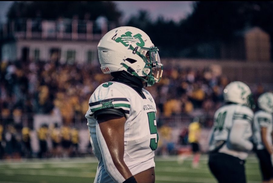 Senior Amir Frye takes the field on defense ready to make a play. Frye has played an essential role on the defensive side of the ball for the Wildcats in all of his three years on the varsity squad.