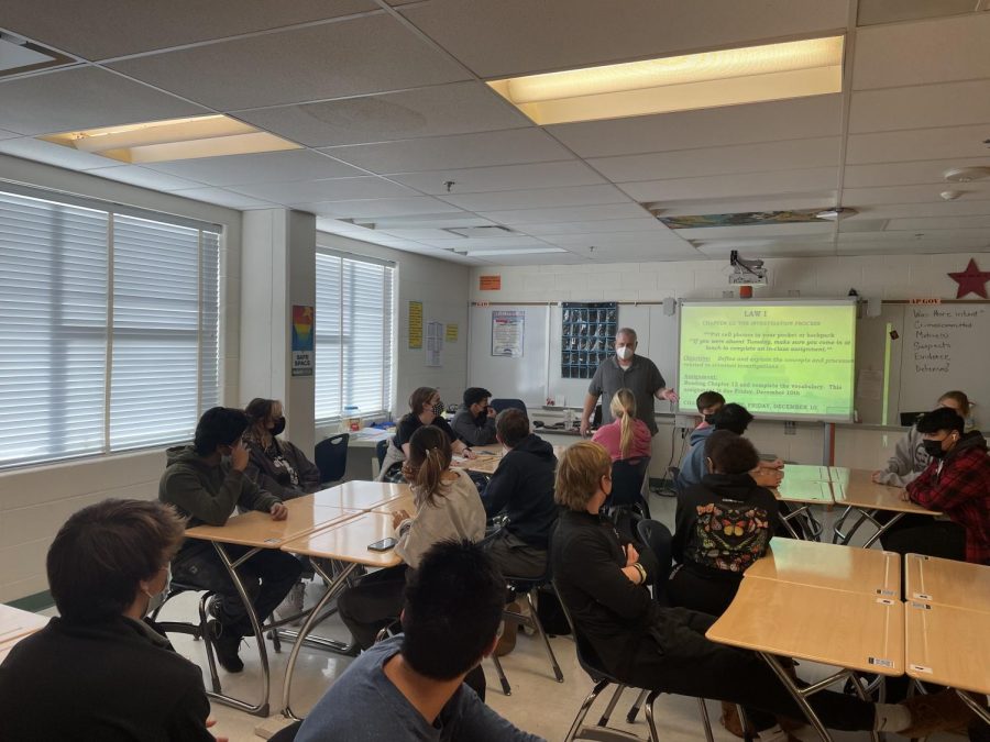 Students in the Law elective spent time following the trial in class and discussing it with their peers. Students have very different opinions about the verdict.