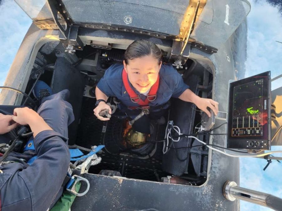 Nachtrieb heads down the hatch of a submarine on summer training.