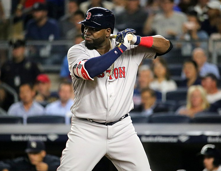 David Ortiz takes an bat-bat against the Yankees in 2016 during his final season. Ortiz was the lone inductee in the Hall of Fame class of 2022, getting in on his first year on the ballot.