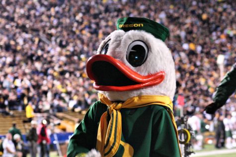 Oregons The Oregon Duck, is a popular march madness mascot that has appeared in numerous commercials for various brands. Despite this, the mascot is easily beatable in hand to hand combat.