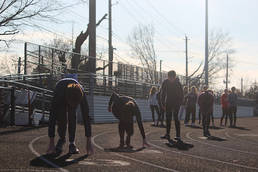 Track is another one of WJs popular spring sports. Sprint time trials are one of the things both the girls and boys did.