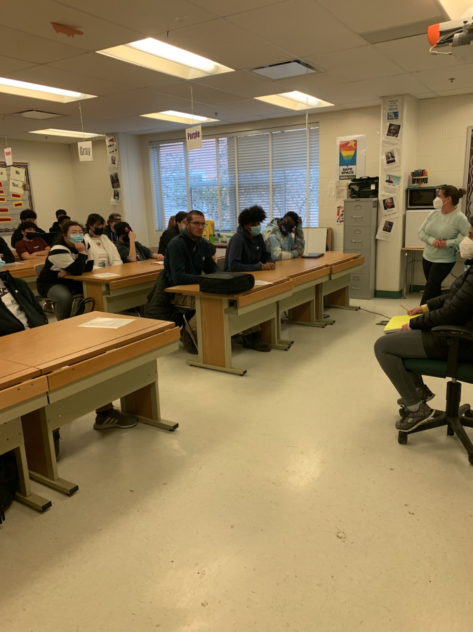 Health teacher Lorraine Goldstein  attempts to get students involved with games like the hot seat, in which every Friday, one person is asked questions by the rest of the class. Its paramount with what we have going on in our world to focus on mental health, specifically since so many are trying to cope with a new normal since the pandemic, Goldstein said.