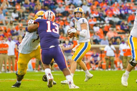 Former University of Pittsburgh quarterback Kenny Pickett boosts his profile by performing well at the NFL Combine. In week seven of college football Pickett and the Panthers defeated Clemson 27-17.