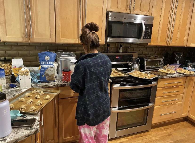 Senior Maddy Turner bakes cookies as volunteer work. In her free time, she likes to bake not only for herself, but for others as well.