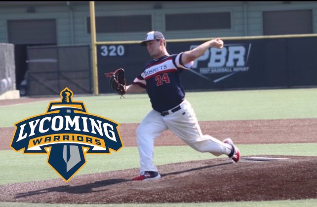 Sammy Polott pitches in Lycoming college baseball recruitment camp. He did extremely well and got an offer from the coach.