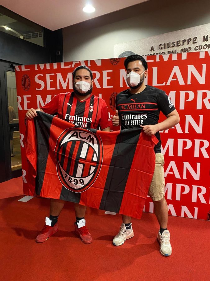 Senior Tyler Correa and his brother at San Siro Stadium, Milan. The Correa brothers enjoyed watching AC Milan for their very first time.