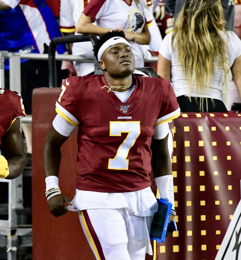 Quarterback Dwayne Haskins died April 9. During his career he played for Bullis, Ohio State, the Commanders and the Steelers.