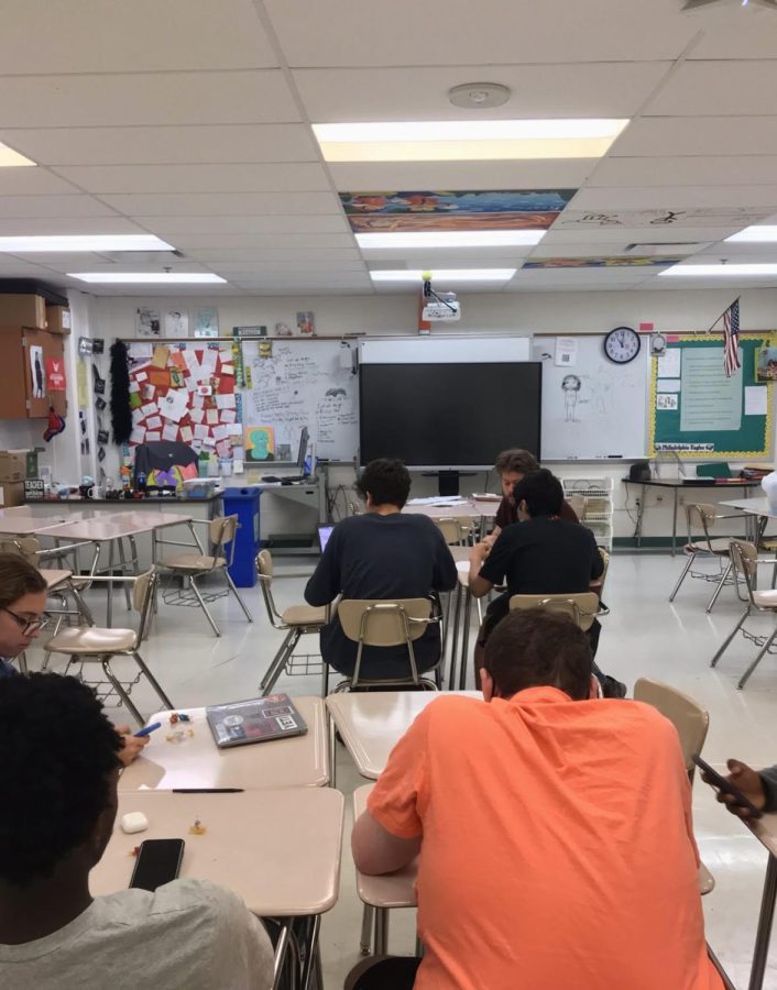 Justin Fraser's Calculus with Applications class spends their last weeks of school on their phones with their curriculum finished early.