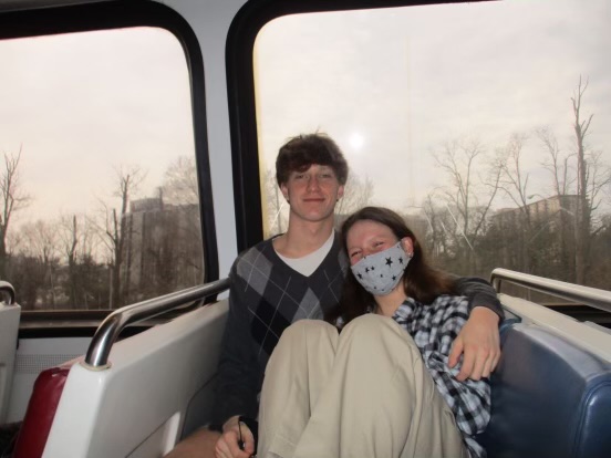 Juniors Theodore Dietrich and Sienna Karp ride the Metro into DC. Many WJ students use the Metro as an easy way to get into downtown DC.