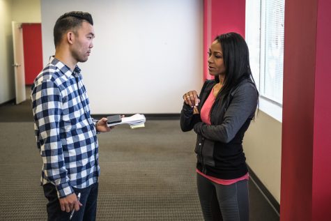 Kelyn Soong interviews Olympic gold medal gymnast Dominique Dawes. Soong graduated from WJ in 2005. He is currently a Wellness Reporter at The Washington Post.