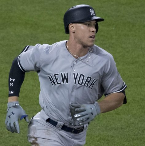 Aaron Judge trots after hitting one of his 62nd homers in the regular season. Judge is the favorite for AL MVP for the 2022 season.