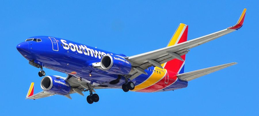 One of few Southwest airplanes that was able to takeoff during winter break. The company caused many delays, cancellations and overall chaos.