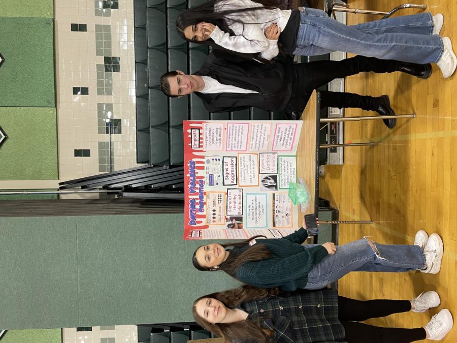 Sophomore Lihi Chookrun, sophomore Juliette Achouch-Sauvage, senior Gabriel Pimenta and senior Maanya Upadhyay share their ways to prevent dating violence. Dating violence is not just sexual, but also physical, social and emotional abuse, Chookrun said.