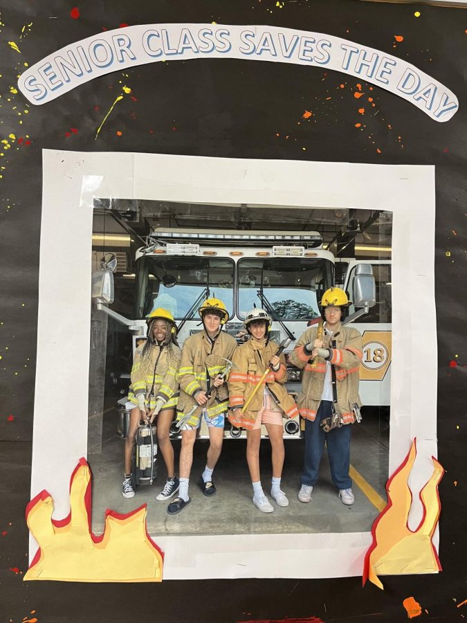 Senior class officers (from left) Ava Benson, Tomas Flores, Andrew Plotnick and Leo Pahuja. are displayed in the halls of WJ. They are working hard in the second semester to prepare for senior events and rites of passage.