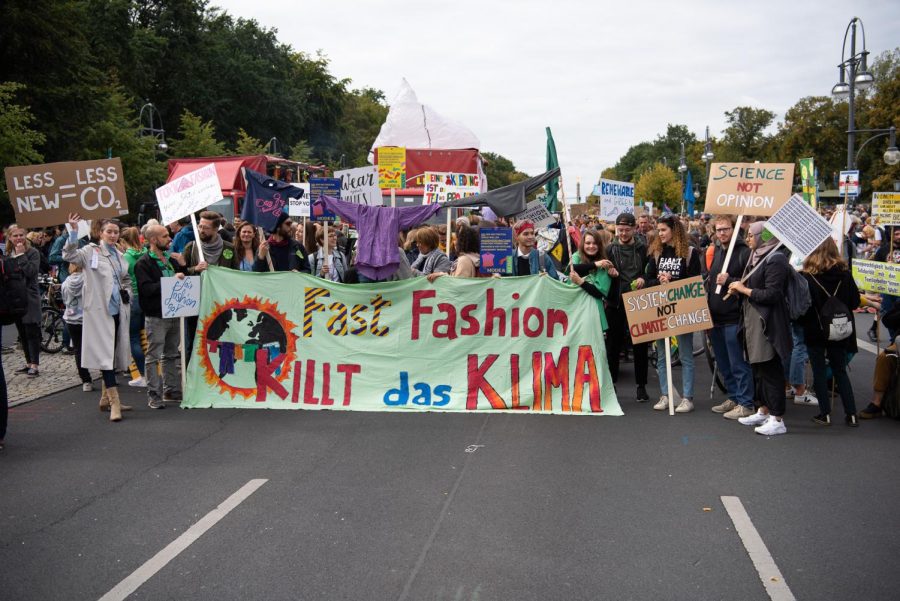 An+anti-fast+fashion+protest+in+Berlin%2C+Germany.+Fast+fashion+is+one+of+the+main+contributors+to+the+worsening+of+climate+change.