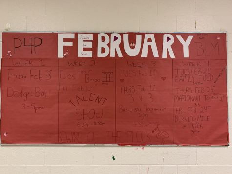 Across from the Leadership classroom 148, a bulletin board is posted with the fundraising events throughout the four weeks in Feb. For more information visit @walterjohnsonsga on Instagram.