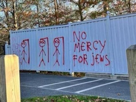On Nov. 14, the Trolley Trail in Bethesda was vandalized with graffiti, depicting people being hung with the words , NO MERCY FOR jEWS. This is one of many antisemitic acts that have happened in Montgomery County over the last couple of months.