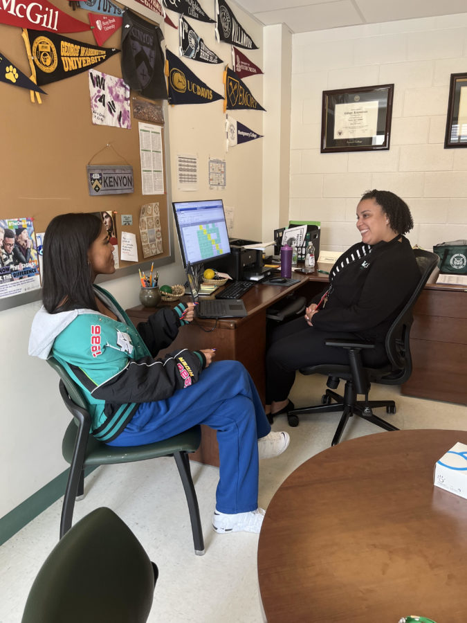 Senior Sage Crittenden and head counselor Imani Ladson discuss Crittenden’s next four years attending HBCU Spelman College. Both are multi-generational legacies at Spelman.