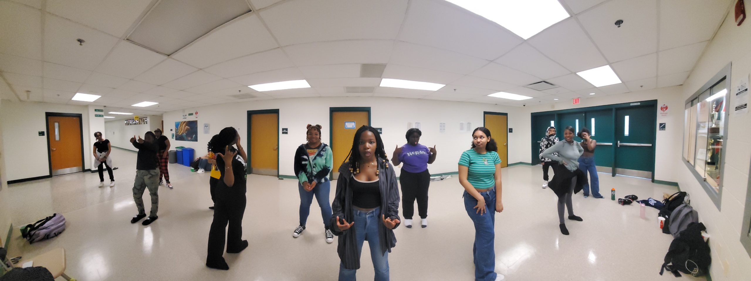 Junior Mallory Striplin and sophomore Mwape Sokoni lead practices, including organizing formations, teaching choreography, communicating announcements and more.