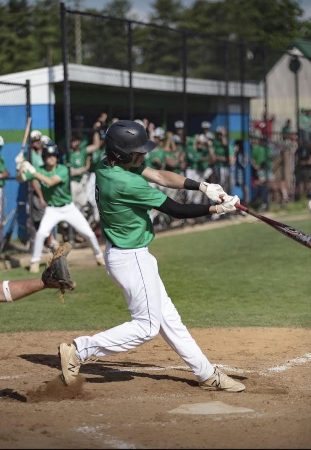 Junior+Jay+Wandell+up+at+bat+as+he+swings+and+connects+with+the+pitch.+Wandell+had+a+very+successful+season+pitching+last+year+and+is+excited+to+make+it+even+farther+this+season.+The+Wildcats+lost+their+first+game+to+the+Blake+Bengals+on+Tuesday%2C+March+21+12-6.