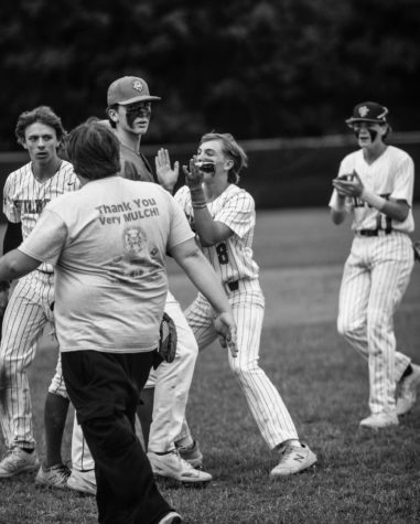 Wildcats hyped up in the bottom of the seventh gaining the lead against Churchill. Boys baseball played the Bulldogs after being named Montgomery County Champions.