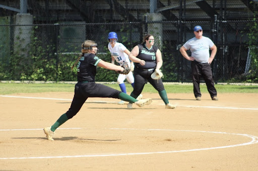 Rosenberg throws a pitch against the Churchill Bulldogs. The game ended in a 7-3 win in favor of WJ.