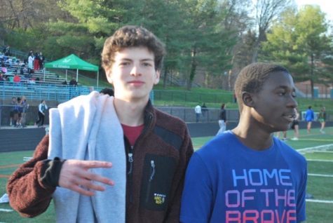 Upcoming SGA President Sid Scale and Treasurer Olin Kimball bond at the 2022 Whitman High School track meet, a sport featured in all three pep rallies. “I’m definitely really excited for the Pep Rally and to hype everyone up for the sports seasons, Scale said.