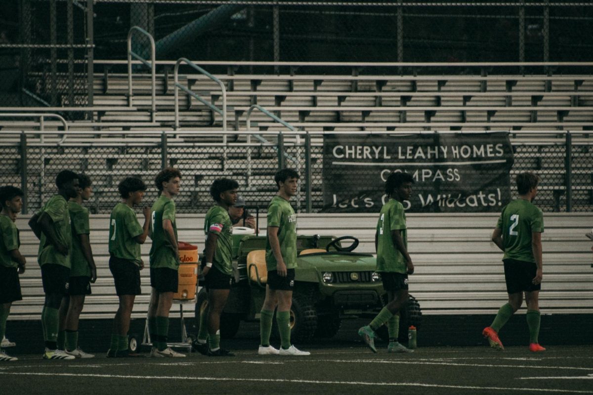 The Wildcats line up before the opening game of the season on Sept. 6 against the Quince Orchard Cougars. The game ended in a 3-1 defeat for the Cats but the team showed promising signs for the season to come.