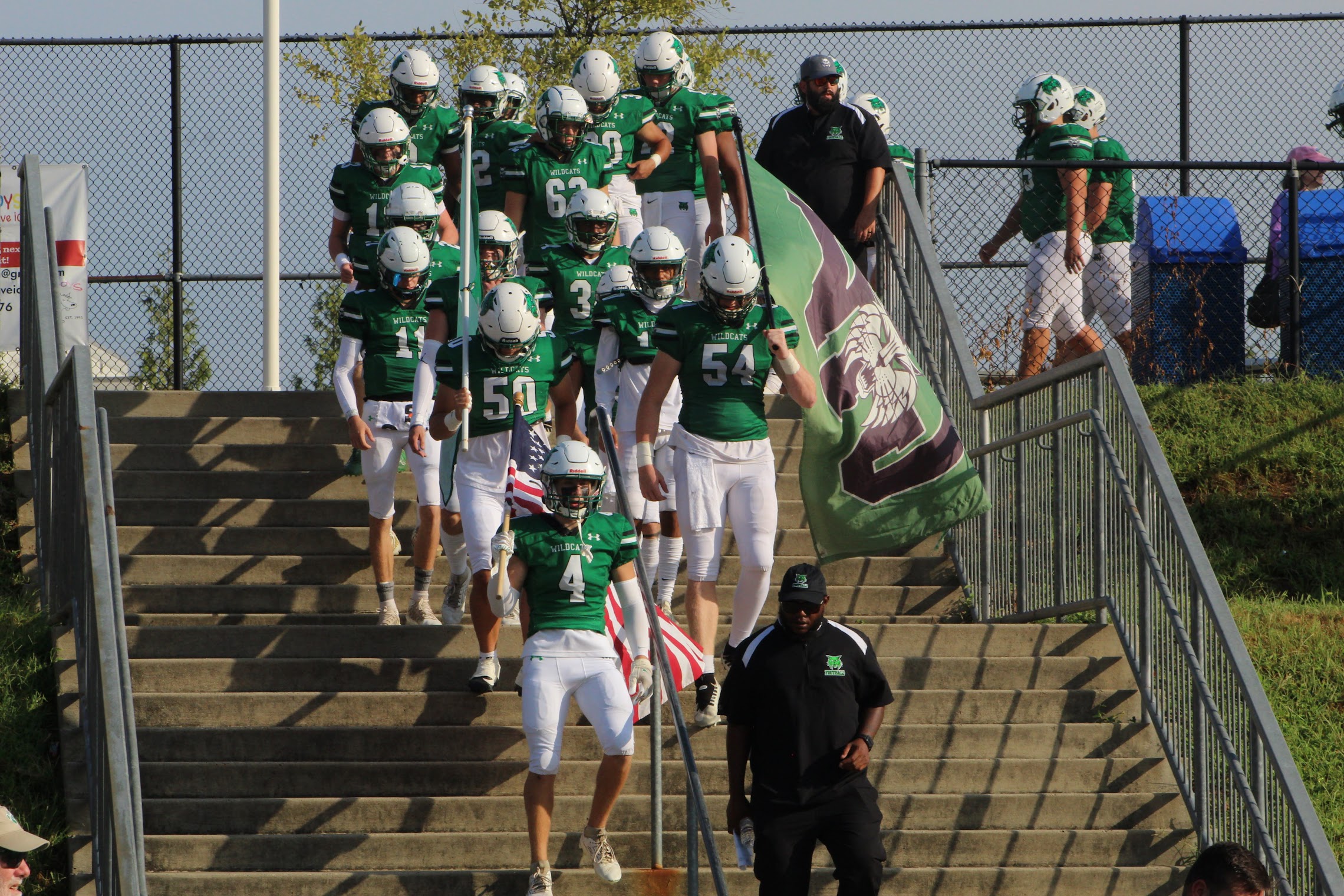The Wildcats make a statement entrance as they prepare to take on Richard Montgomery. WJ would go on to win the game 53-22 and improve to 2-0 on the season.