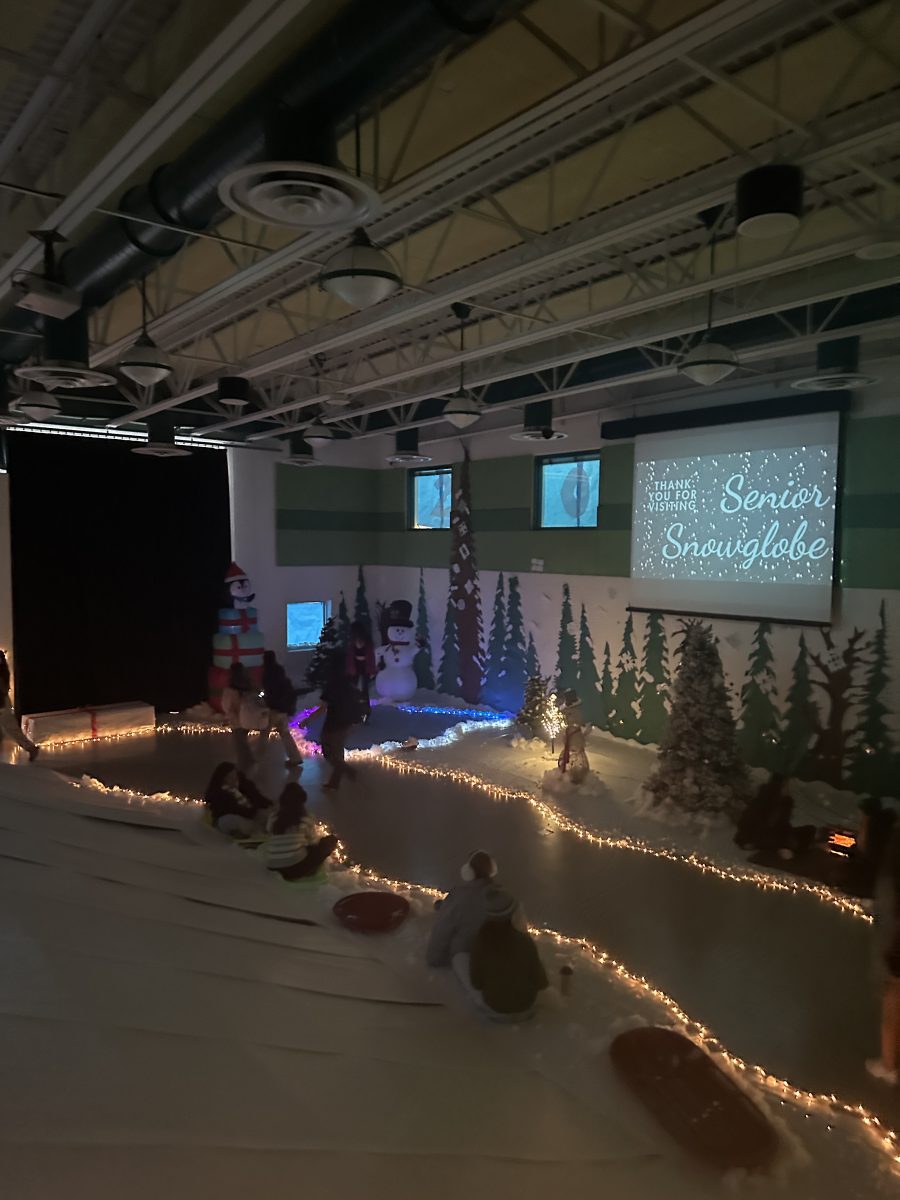 Seniors show their winter wonderland fairytale in the Student Commons.