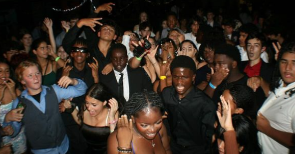 Students dancing at the 2023 homecoming dance. With the exception of Seniors, homecoming is likely the only dance that students have the whole school year.