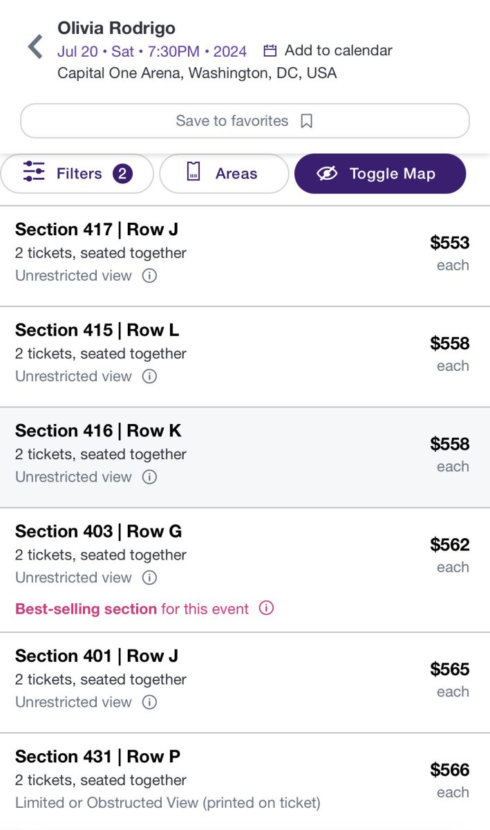StubHub releases tickets for the Olivia Rodrigo Guts Tour. Reseller prices were immediately through the roof for nosebleeds.