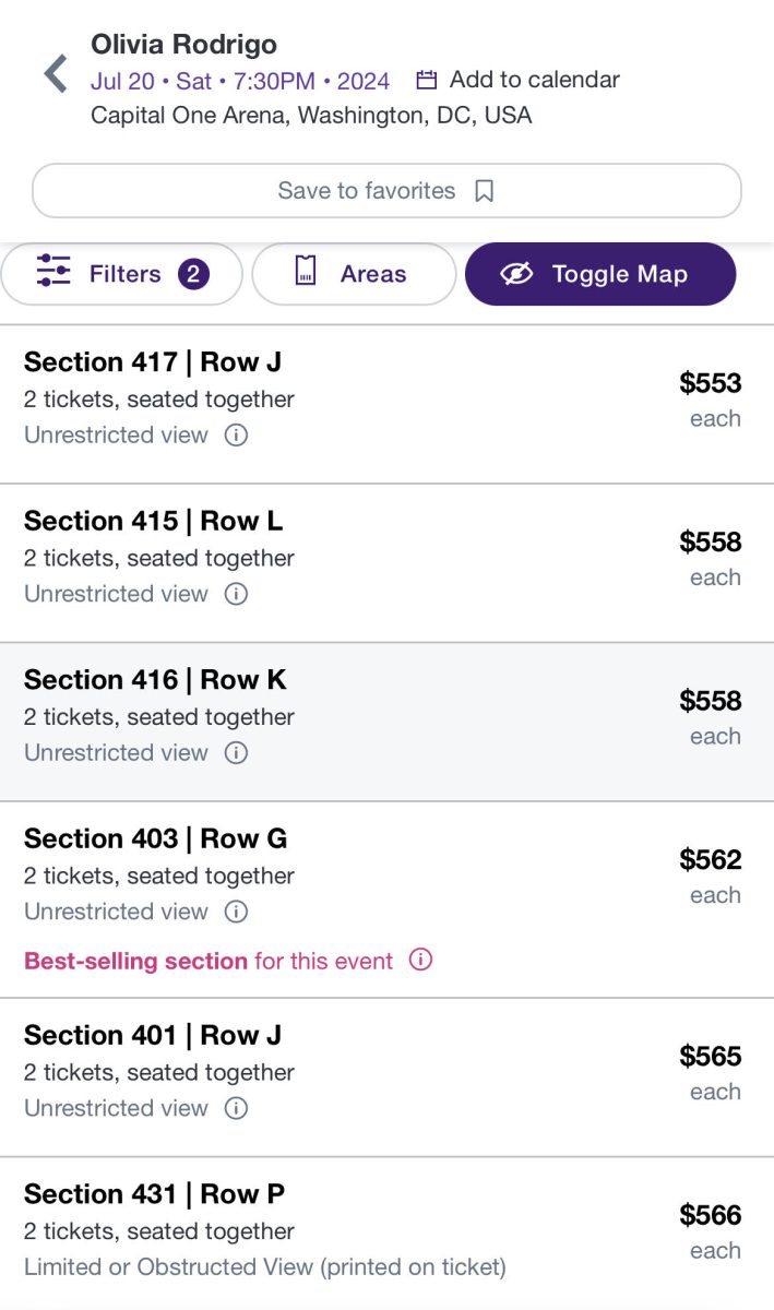 StubHub+releases+tickets+for+the+Olivia+Rodrigo+Guts+Tour.+Reseller+prices+were+immediately+through+the+roof+for+nosebleeds.