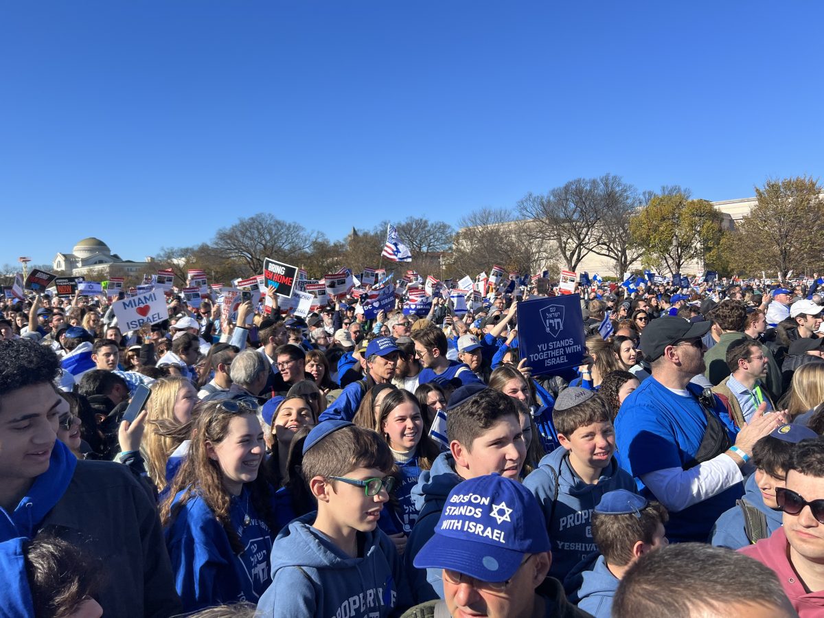 Thousands march together supporting of Israel and the release of the Israeli hostages in reaction to the ongoing Israel-Hamas crisis.