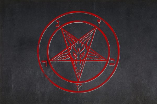 This star represents the Sigil of Baphomet and is the symbol of modern Satanism. The original star was flipped 180 degrees from the one shown in the picture and was made to symbolize Jesus or holiness. Satanists flipped the star upside down in order to have it stand for evil and trademarked it as their symbol.
