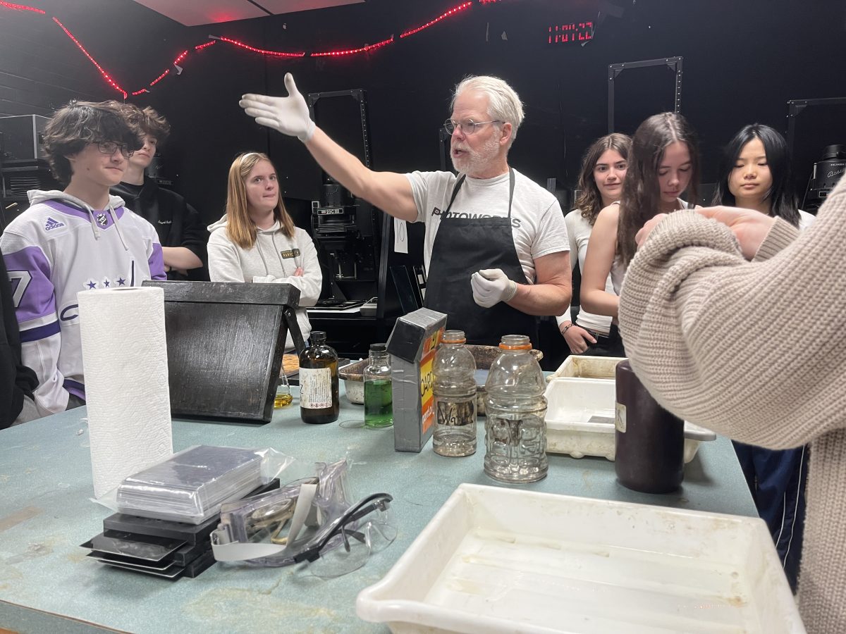 Photographer Mac Cosgrove-Davies teaches AP Photo students historical photographic processes like wet plate collodion (or tintype) photography. It changed the way we look at history, and remember events, Davies said. 