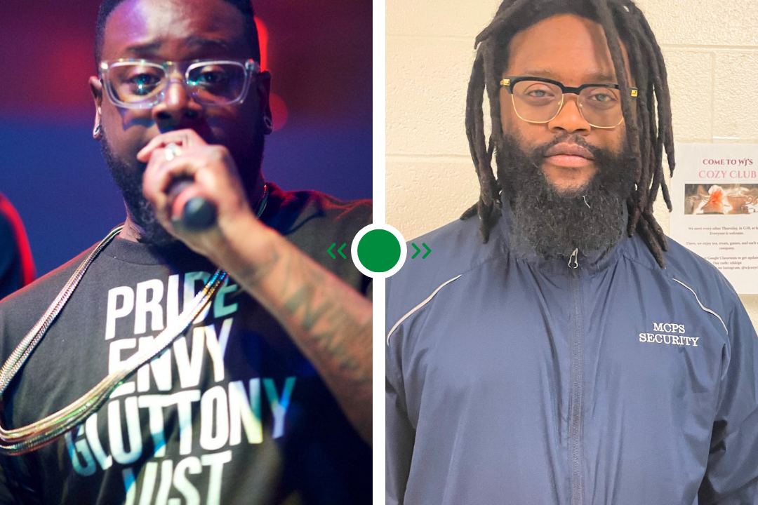 T-Pain (left) vs. the undercover T-Pain spotted at WJ, who goes by the name Mr. Jolley. 
Left: Courtesy David A. Sharma via Flickr
Right: Gabby Davids