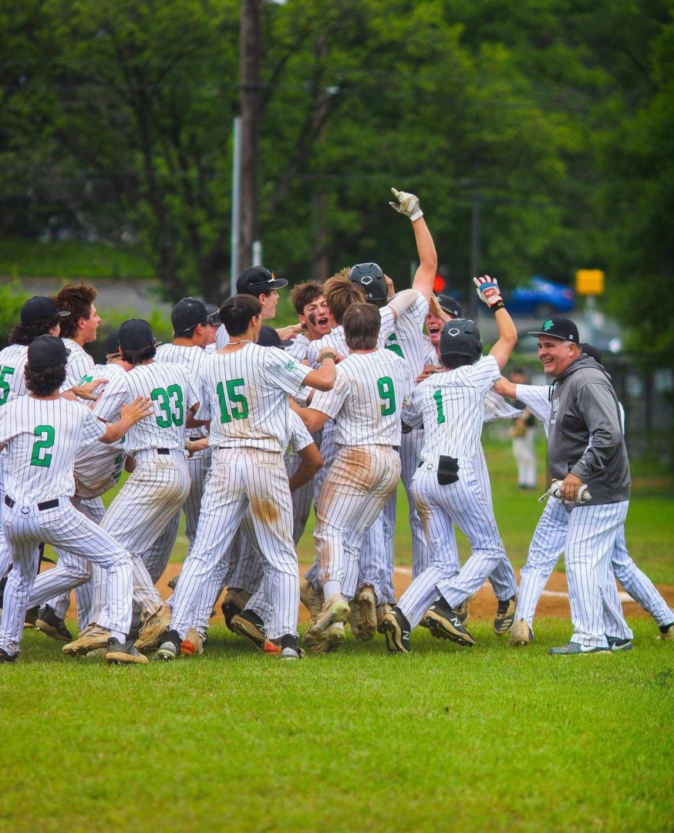 The Wildcats celebrate beating Churchill in the first round of playoffs. Having lost two years in a row in the regional final, baseball this season will look to break into the state tournament. 