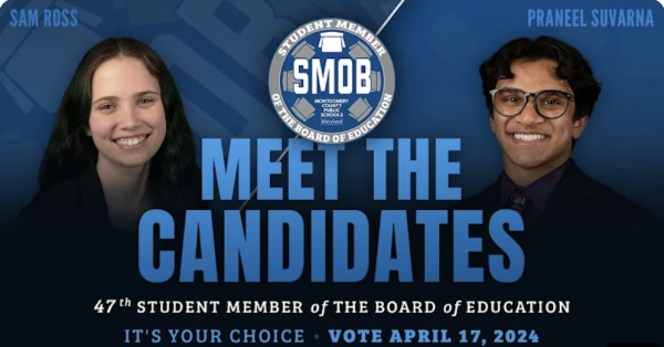 The 47th SMOB election will take place during school hours on April 17. (Courtesy MCPSTV)
